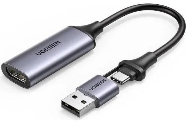 Main image of UGREEN 4K HDMI to USB-A/USB-C Video Capture Card, 1080P USB 2.0 Video Audio Recorder for Gaming, Streaming, Teaching, Conference