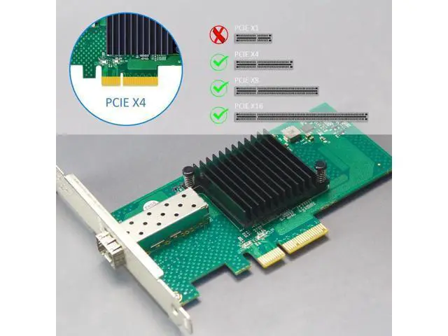Alt view image 5 of 7 - ST7315 1-Port 10G SFP+ Ethernet NIC, Intel 82599EN Controller, PCIe 2.0 X4 Network Adapter, Compatible with Windows 11/10, Windows Server, Linux, VMware ESXi, Non-Mac OS