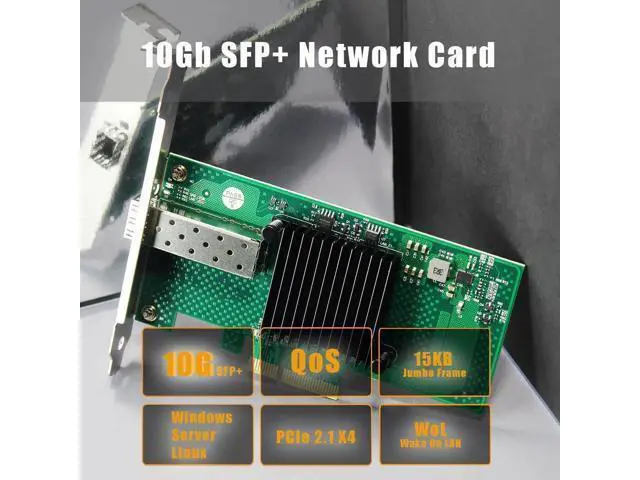 Alt view image 6 of 7 - ST7315 1-Port 10G SFP+ Ethernet NIC, Intel 82599EN Controller, PCIe 2.0 X4 Network Adapter, Compatible with Windows 11/10, Windows Server, Linux, VMware ESXi, Non-Mac OS