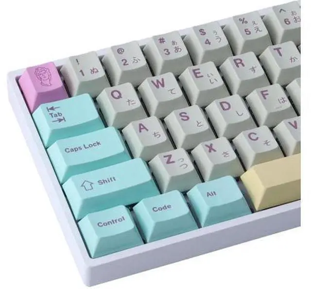 Main image of 166 Keys Cherry Profile PBT Keycaps Dye Sublimation Japanese Cute Style with 6.25u 7u Spacebar Fit MX Mechanical Switches Analog Dreams