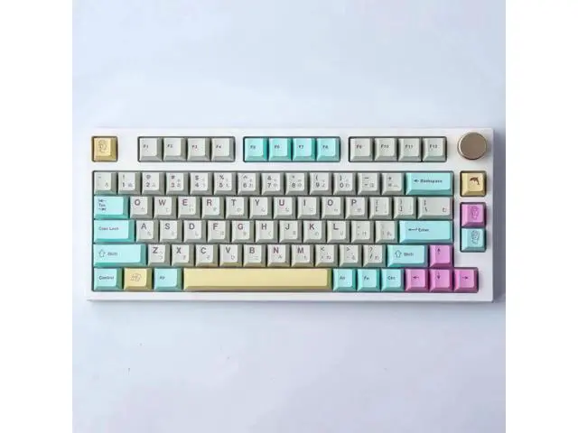 Alt view image 5 of 7 - 166 Keys Cherry Profile PBT Keycaps Dye Sublimation Japanese Cute Style with 6.25u 7u Spacebar Fit MX Mechanical Switches Analog Dreams