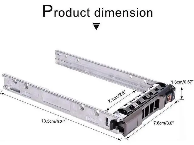 Alt view image 4 of 6 - 2.5" SFF SAS SATA HDD SSD Drive Tray Caddy 4Pack, G176J Compatible for Dell PowerEdge R610 T610 R620 R710 T710 R720 R815 R820 Servers