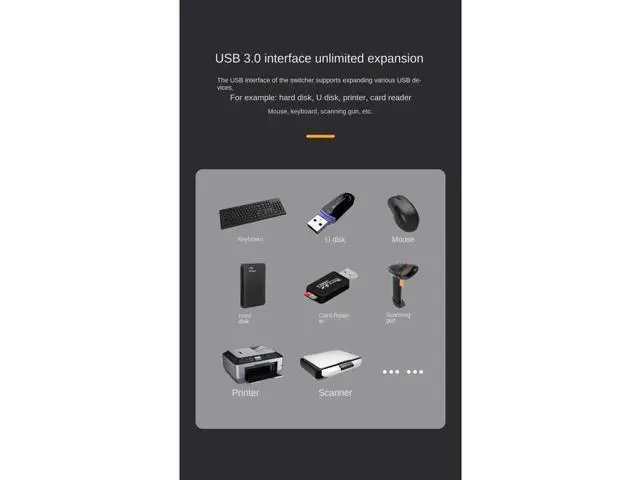Alt view image 3 of 7 - 8K HDMI 2.1 KVM Switch 2 Computers 1 Monitor, 2x1 HDMI KVM Switch with 4 USB 3.0 Ports, Support 8K@60Hz 4K@120Hz YUV 4:4:4 HDCP 2.3 HDR10 Hotkey Control, Dark Black