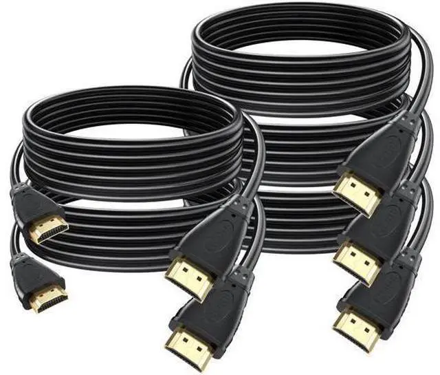 Main image of 8FT HDMI 2.0 Cable 5-Pack 4K@60Hz High Speed Male-to-Male Cord CL3 Rated ARC for Soundbar Laptop Monitor PS5 PS4 Xbox One Fire TV