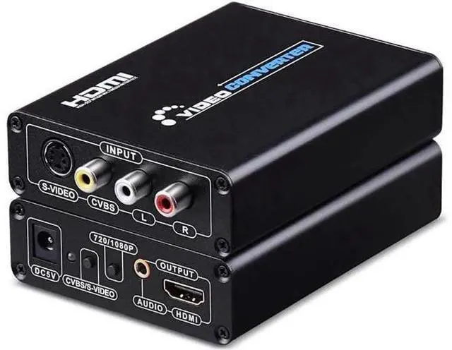 Main image of 3RCA AV CVBS Composite & S-Video to HDMI Converter Adapter, 720P/1080P Support, R/L Audio to HDMI Adapter for PS2 PS3 NES SNES Nintendo 64 HDTV