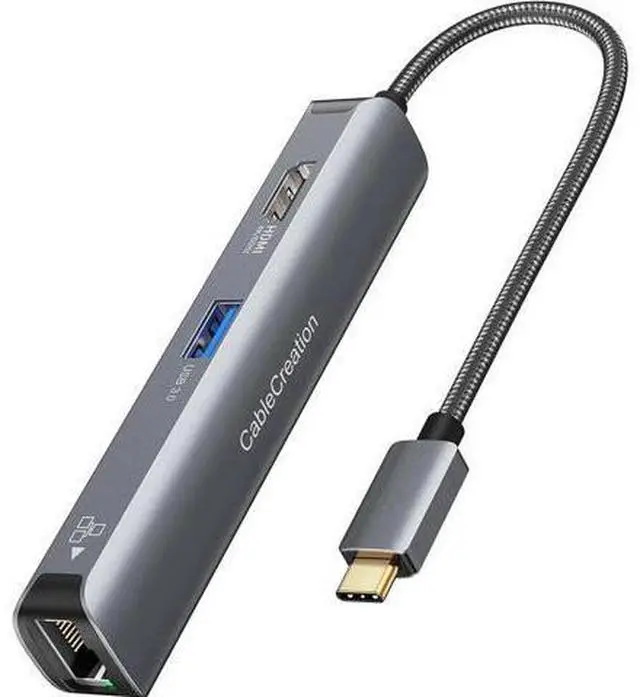 Main image of CableCreation 5-in-1 USB C Hub Multiport Adapter, 4K 60Hz HDMI + 100W PD Charging + USB-C + 2 USB 3.0 5Gbps Ports, SD/TF Card Reader Compatible with Steam Deck, MacBook Pro/Air, iPad Pro, Pixelbook
