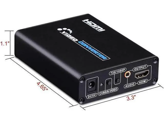 Alt view image 7 of 7 - 3RCA AV CVBS Composite & S-Video to HDMI Converter Adapter, 720P/1080P Support, R/L Audio to HDMI Adapter for PS2 PS3 NES SNES Nintendo 64 HDTV