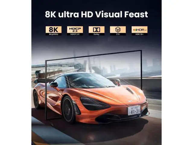 Alt view image 2 of 7 - 1 in 3 Out HDMI 2.1 Splitter 8K@60Hz, 1×3 Mirror Only HDMI Splitter for Multiple Monitors, Support 4K@120Hz 48Gbps HDCP 2.3 RGB 4:4:4 for Gaming