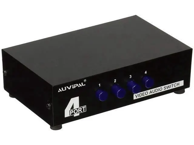 Alt view image 4 of 6 - 4 in 1 Out 4-Way RCA AV Switch, Composite Video L/R Stereo Audio Selector Box, Compatible with DVD VCR VHS AV Receiver PS2 Nintendo Game Consoles