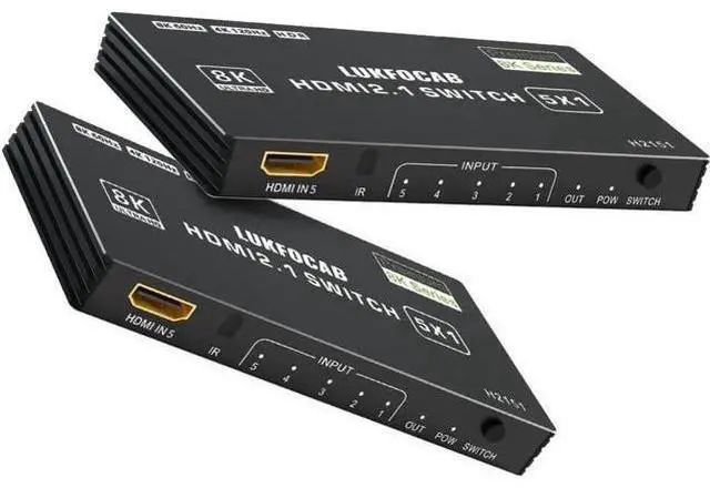 Main image of 5 in 1 Out HDMI 2.1 Switch 8K@60Hz, 5 Port HDMI Switcher Selector Box with Remote Control, 4K@120Hz 48Gbps HDMI 5x1 Switch Support HDR 10+ HDCP 2.3 3D for PS5 Xbox Series X Nintendo Switch Laptop