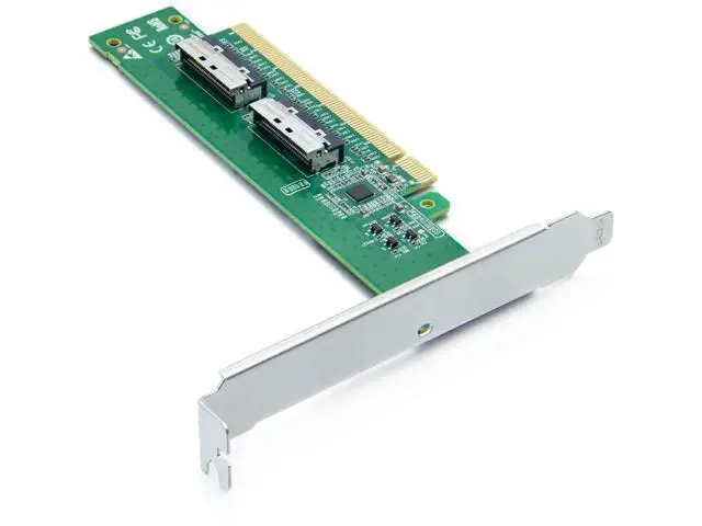 Alt view image 6 of 7 - 2xMCIO 74Pin 8I to PCIe X16 Adapter Card, Gen5 PCIe 5.0 High Speed Bifurcation Expansion Card for Server Storage