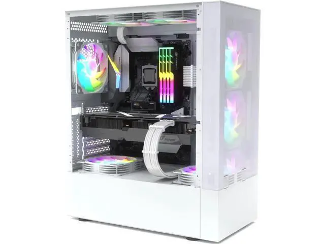 Alt view image 2 of 5 - White Custom Sleeved PSU Extension Cable Kit, 6PCS 18AWG Modded Power Supply Cables, 24Pin ATX, 4+4 EPS CPU, 6+2 PCIe GPU Cables with White Cable Combs for White Theme PC Building