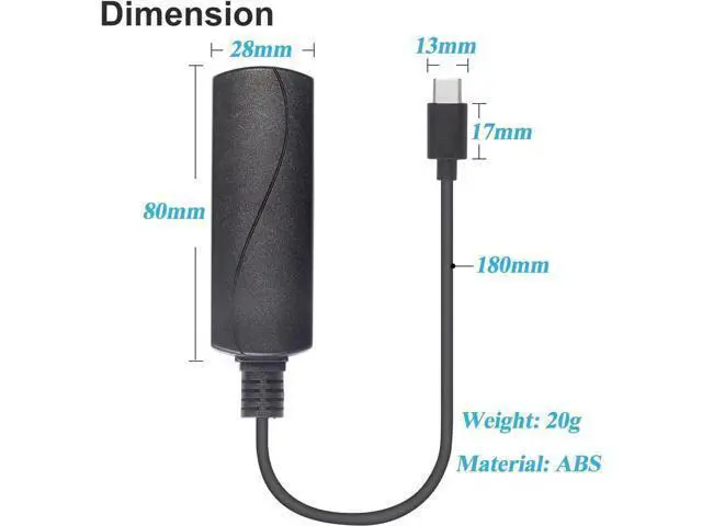 Alt view image 6 of 7 - PoE to USB-C Adapter Converter, IEEE 802.3af PoE to 5V/2A Type-C Output with 10/100Mbps Ethernet, Wired Network & Power Charging Combo for Phone Tablet, Plug and Play