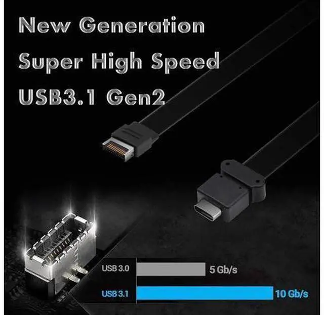 Alt view image 5 of 6 - 5.25 Inch USB 3.1 Gen2 Front Panel Hub, 10Gbps High Speed Type-C Hub with QC 3.0 Quick Charging Port for Desktop PC