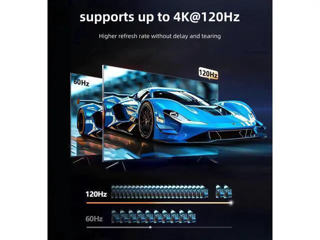 Alt view image 5 of 7 - 5in1Out 8K HDMI 2.1 Switch with Remote Control, 8K@60Hz 4K@120Hz 48Gbps HDMI Switcher Selector, Supports HDR10+ Dolby Vision Atmos HDCP 2.3 CEC, Compatible with PS5 Xbox Series X TV Box Game PC Rok