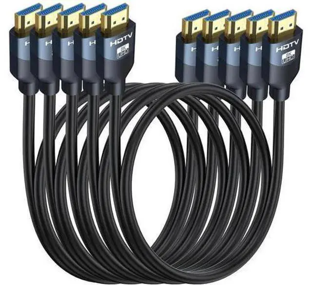 Main image of 8K HDMI 2.1 Cables 3FT 5-Pack High Speed Gaming HDMI Cable 48Gbps 8K@60Hz 4K@165/180/240Hz ARC eARC HDR10 HDCP2.3 for PS5 PS4 Xbox TV Soundbar Monitor PC Roku Cinema