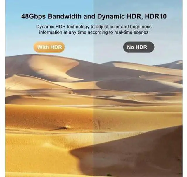 Alt view image 6 of 7 - 8K HDMI 2.1 Cables 3FT 5-Pack High Speed Gaming HDMI Cable 48Gbps 8K@60Hz 4K@165/180/240Hz ARC eARC HDR10 HDCP2.3 for PS5 PS4 Xbox TV Soundbar Monitor PC Roku Cinema