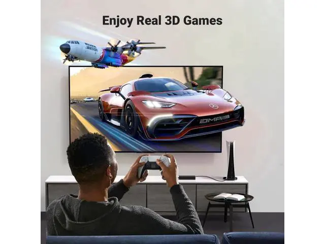 Alt view image 2 of 7 - UGREEN 5Port HDMI Switch 5 in 1 Out 4K@60Hz, HDMI Switcher Splitter with Remote Control, Supports 3D CEC HDR HDCP2.2, Compatible with PS5 PS4 PS3 Xbox Nintendo Switch Roku TV Fire Stick