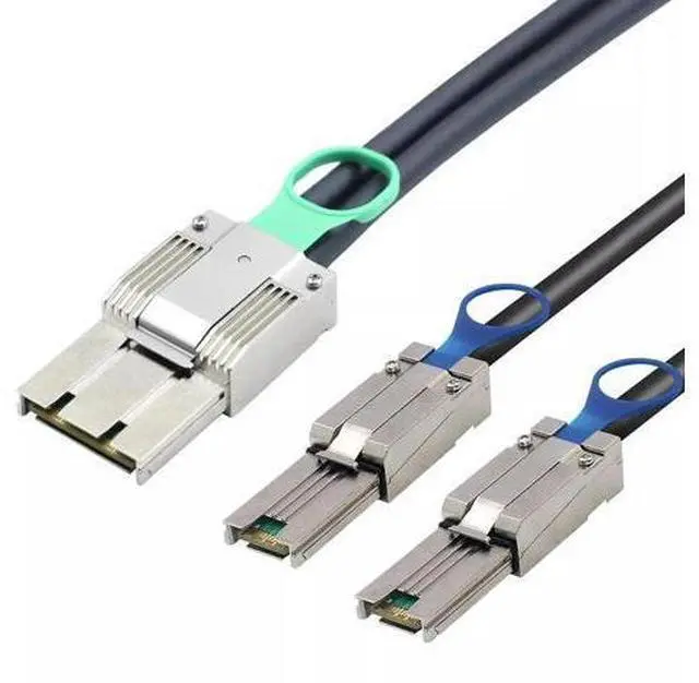 Main image of 50CM Mini SAS HD SFF-8088 8X 68P I/O Male to 2X SFF-8088 26P Male Breakout Adapter Cable