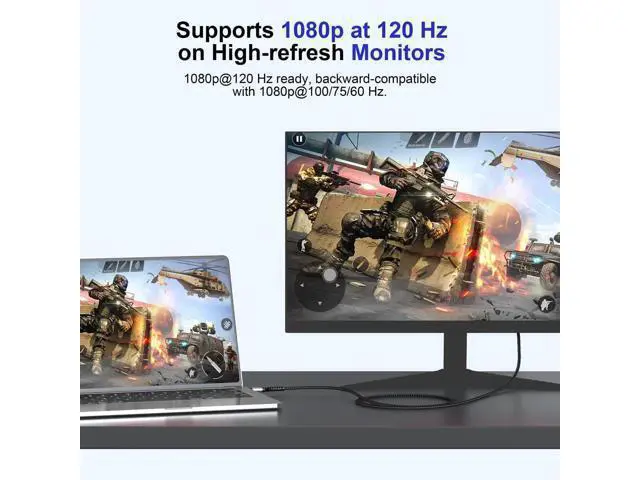 Alt view image 4 of 7 - 5-Pack 3ft USB C to HDMI Cable, 4K@30Hz 1080P@120Hz Uni-Directional Type C to HDMI Cord, Thunderbolt 3/4 Compatible for Phone, iPad, PC, Laptop, Monitor, TV, Projector