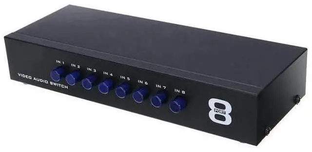 Alt view image 6 of 7 - 8Port RCA AV Switch Box, 8 in 1 Out Composite Audio Video Selector Splitter Hub for TV