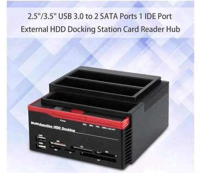Main image of 3-Bay IDE SATA HDD Docking Station, USB 3.0 Hard Drive Dock with Offline Clone & Multi Card Reader Function