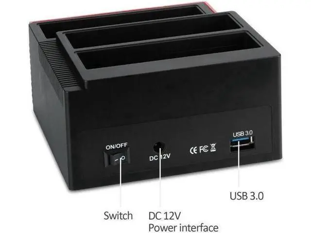 Alt view image 5 of 7 - 3-Bay IDE SATA HDD Docking Station, USB 3.0 Hard Drive Dock with Offline Clone & Multi Card Reader Function