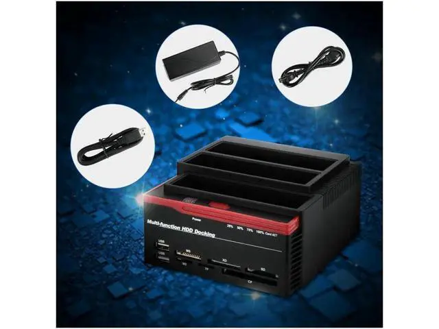 Alt view image 6 of 7 - 3-Bay IDE SATA HDD Docking Station, USB 3.0 Hard Drive Dock with Offline Clone & Multi Card Reader Function