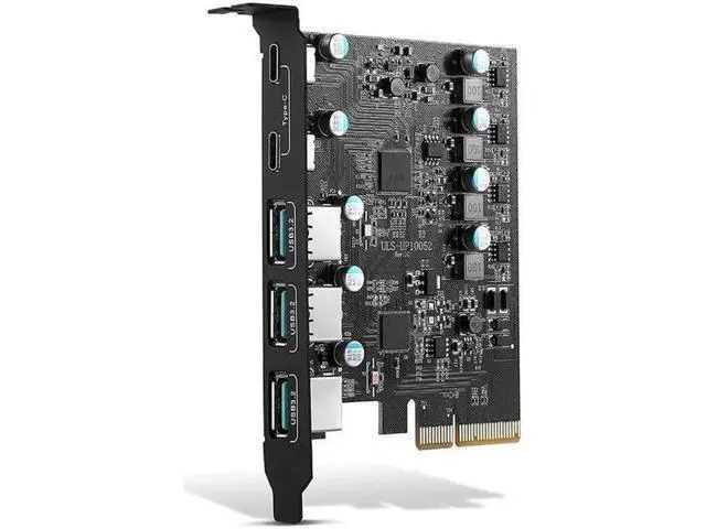 Alt view image 2 of 2 - PCIe to USB 3.2 Gen 2 Expansion Card, 5 Port 20Gbps Bandwidth with 3 USB-A & 2 USB-C Ports, PCIe USB Splitter Adapter Compatible with Windows 10/8