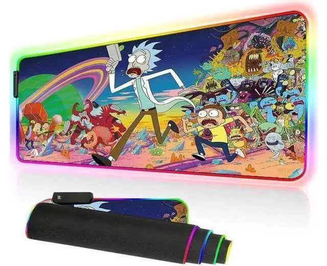 Main image of RGB Gaming Mouse Pad Large 80x30cm, LED Glowing Extended Mouse Mat, USB Powered Waterproof Oversize Keyboard Mouse Pad with Non-Slip Rubber Base for PC Gaming Office
