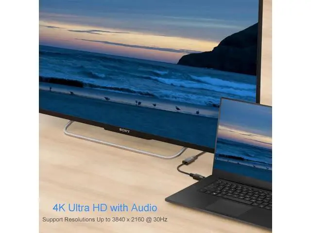 Alt view image 6 of 7 - 4K DisplayPort to HDMI Adapter Gold-Plated Uni-Directional DP to HDMI Male to Female Converter 5 Packs Black for HP Dell Lenovo and More