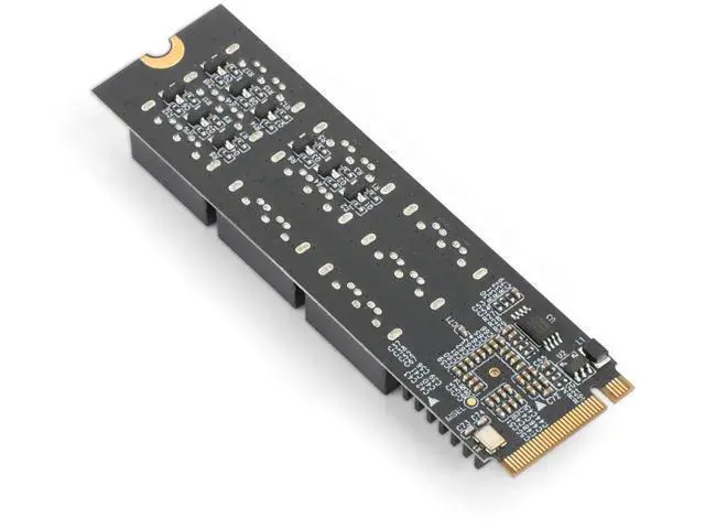 Alt view image 5 of 6 - 9 Ports M.2 NVMe to SATA 3.0 Expansion Adapter Card, ASM1166 Chip 6Gbps High Speed Converter with LED Indicator