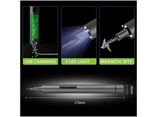 Alt view image 3 of 5 - 69 in 1 Wowstick 1F+ Mini Electric Screwdriver Set, Rechargeable Cordless Precision Screwdriver with 56 Magnetic Bits and LED Light for Phone Computer Laptop Toy Electronics Repair