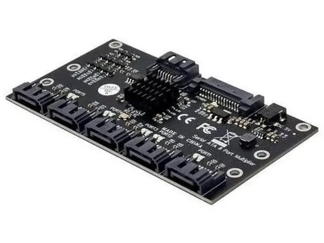 Alt view image 3 of 6 - SATA 3.0 1 to 5 Port Expansion Card, 6Gbps Hard Drive Multiplier Adapter Card Support PM Function for Desktop Motherboard