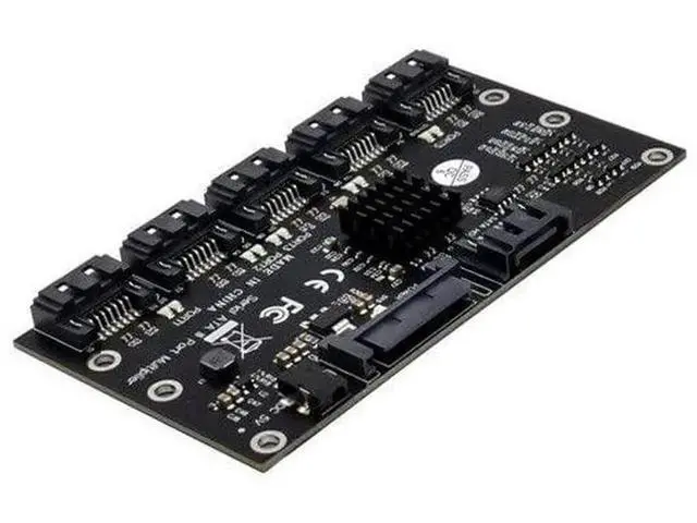 Alt view image 4 of 6 - SATA 3.0 1 to 5 Port Expansion Card, 6Gbps Hard Drive Multiplier Adapter Card Support PM Function for Desktop Motherboard