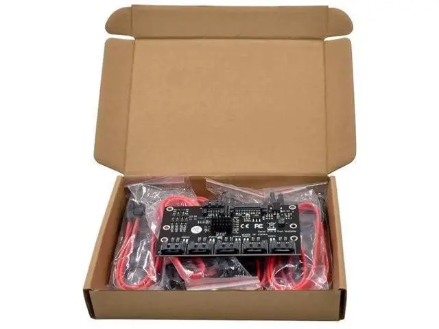 Alt view image 5 of 6 - SATA 3.0 1 to 5 Port Expansion Card, 6Gbps Hard Drive Multiplier Adapter Card Support PM Function for Desktop Motherboard