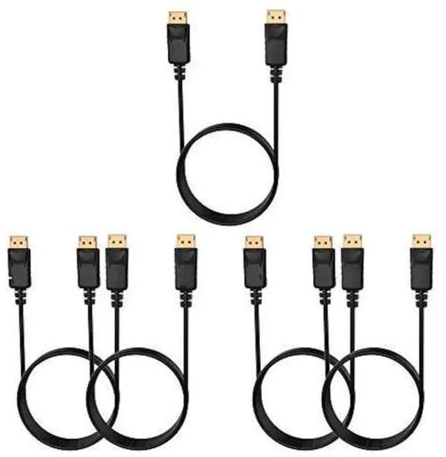 Main image of 4K DisplayPort to DisplayPort Cable, 10 Feet, Gold-Plated High Speed Display Port 1.2 Cable (4K@60Hz, 2K@144Hz) DP Cable Compatible with Computer, Desktop, Laptop, PC, Monitor, Projector 5 Pack