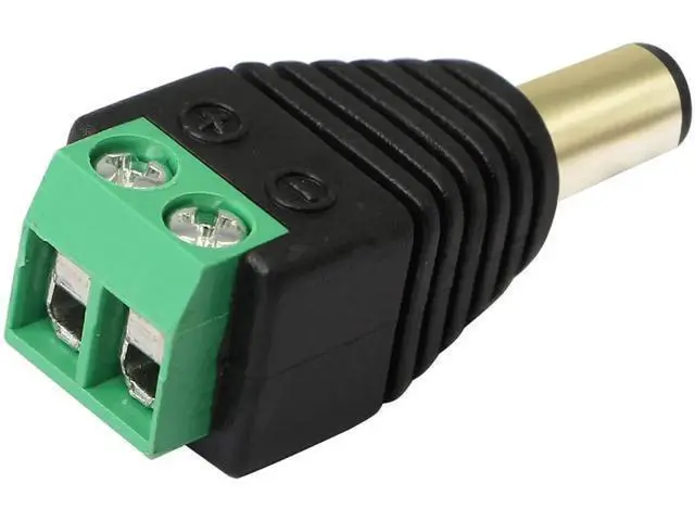 Alt view image 2 of 7 - 20 Pack DC 5.5x2.1mm Male Barrel Plug to 2 Pin Screw Terminal Power Connector 12V for CCTV Camera LED Strip DVR