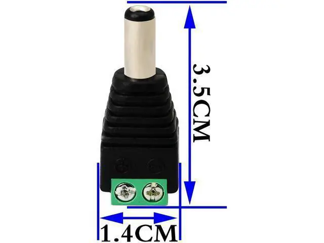Alt view image 3 of 7 - 20 Pack DC 5.5x2.1mm Male Barrel Plug to 2 Pin Screw Terminal Power Connector 12V for CCTV Camera LED Strip DVR