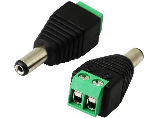 Alt view image 7 of 7 - 20 Pack DC 5.5x2.1mm Male Barrel Plug to 2 Pin Screw Terminal Power Connector 12V for CCTV Camera LED Strip DVR