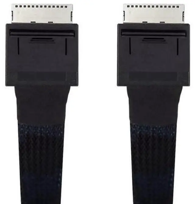 Alt view image 4 of 7 - 50cm OCuLink SFF-8611 8X to SFF-8611 8X PCIe Active SSD Data Cable