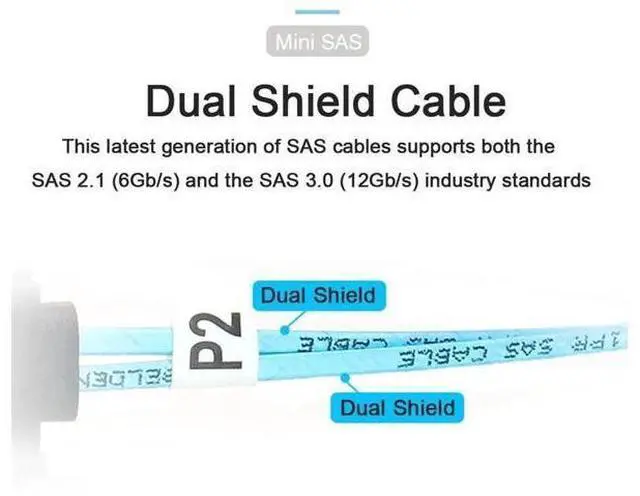 Alt view image 7 of 7 - 50cm OCuLink SFF-8611 8X to SFF-8611 8X PCIe Active SSD Data Cable