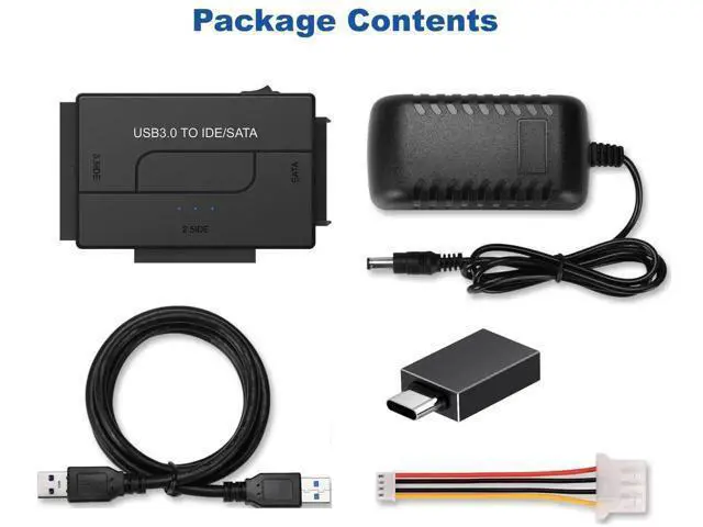 Alt view image 6 of 7 - USB 3.0 to IDE SATA Hard Drive Converter Adapter with USB 3.0 Switch for 2.5/3.5 Inch HDD SSD
