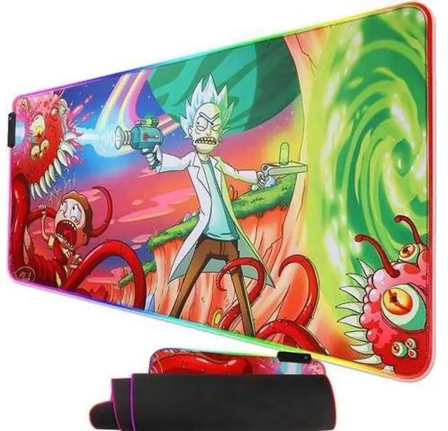Main image of RGB Large Gaming Mouse Pad 90×40CM, Soft Glowing LED Extended Mousepad, USB Powered Lighted Computer Keyboard Mat with Non-Slip Rubber Base for PC Gaming Desk