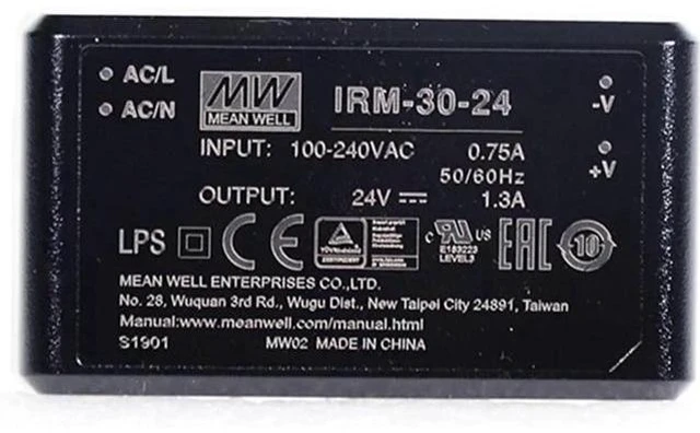 Alt view image 3 of 4 - IRM-30-24 Encapsulated Power Module, 110V/220V AC to 24V DC 1.3A 30W PCB-Mount Switching Power Supply PSU