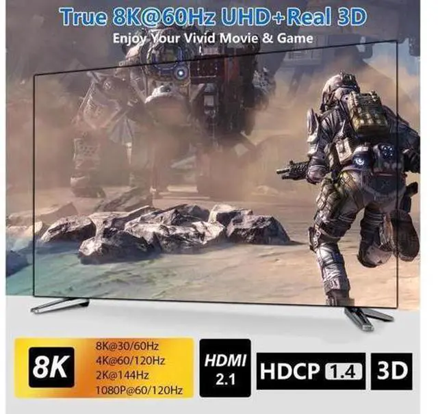 Alt view image 6 of 7 - 8K HDMI 2.1 Switch 2 in 1 Out, 48Gbps High Speed Directional Splitter Converter, 8K@60Hz 4K@120Hz Compatible with Xbox PS3 PS4 PS5 Projector Monitor
