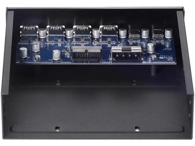 Alt view image 7 of 7 - 5.25 Inch Front Bay USB Hub, 2-Port USB 3.1 & 4-Port USB 3.0 High Speed 5Gbps Hub, Computer Case Optical Drive Bay Converter Front Panel