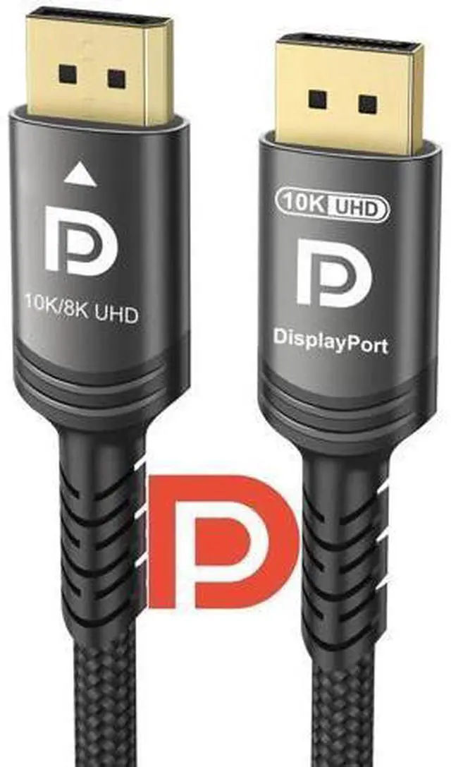 Main image of 33FT Nylon Braided DisplayPort 2.1 Cable 54Gbps UHBR Certified 10K 8K@120Hz 4K@240Hz HDCP2.3 FreeSync G-Sync High Speed Gaming DP Cable for RTX5090 PC Monitor Projector