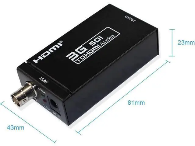 Alt view image 3 of 7 - Mini 3G-SDI to HDMI Converter Adapter, Support SD-SDI / HD-SDI / 3G-SDI Signal to HDMI Conversion