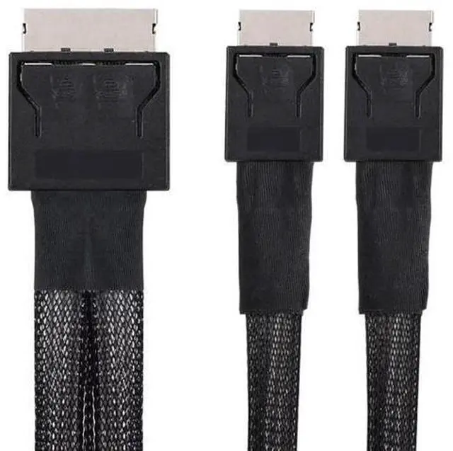 Main image of 50cm OCuLink SFF-8611 8X to Dual SFF-8611 4X PCIe Active Breakout Cable